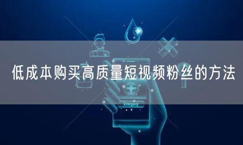 低成本购买高质量短视频粉丝的方法