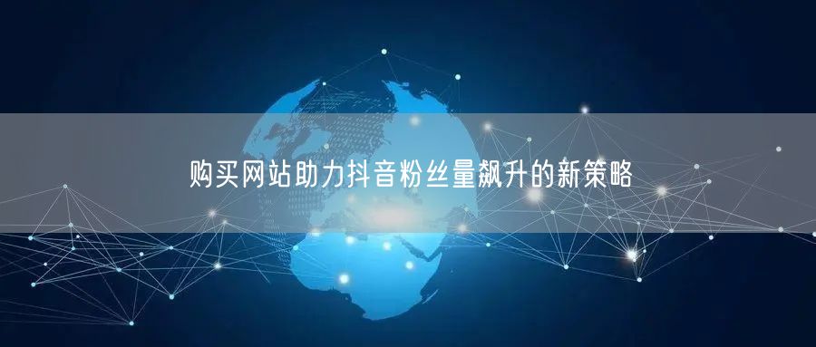 购买网站助力抖音粉丝量飙升的新策略