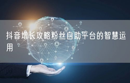 抖音增长攻略粉丝自助平台的智慧运用