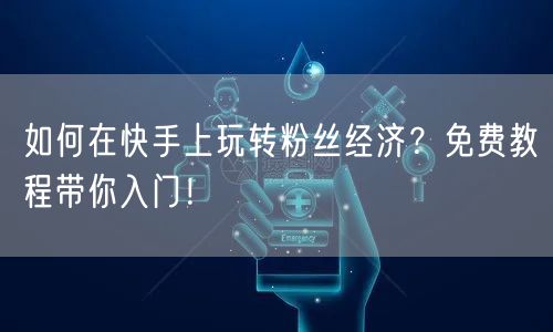 如何在快手上玩转粉丝经济？免费教程带你入门！