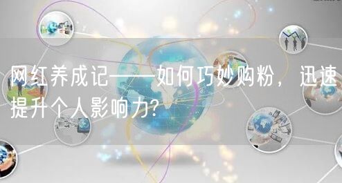 网红养成记——如何巧妙购粉，迅速提升个人影响力?