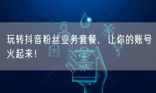 玩转抖音粉丝业务套餐，让你的账号火起来！