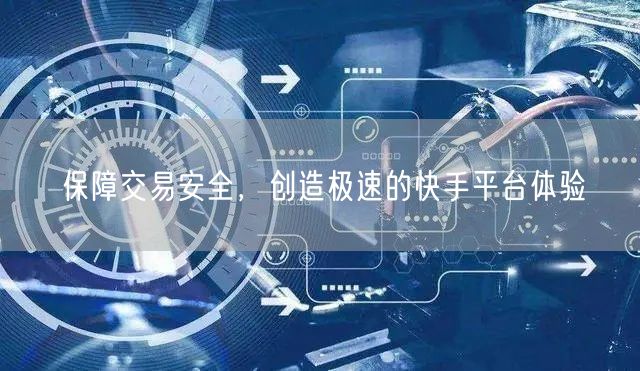 保障交易安全，创造极速的快手平台体验