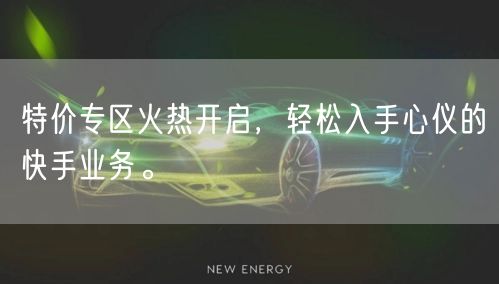 特价专区火热开启，轻松入手心仪的快手业务。