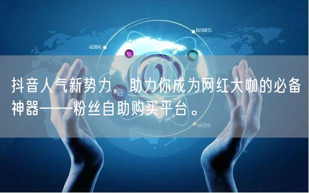 抖音人气新势力，助力你成为网红大咖的必备神器——粉丝自助购买平台。
