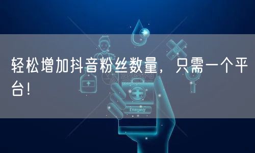 轻松增加抖音粉丝数量，只需一个平台！